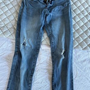 Kut from the Kloth Women's Skinny Distressed Blue Jeans
